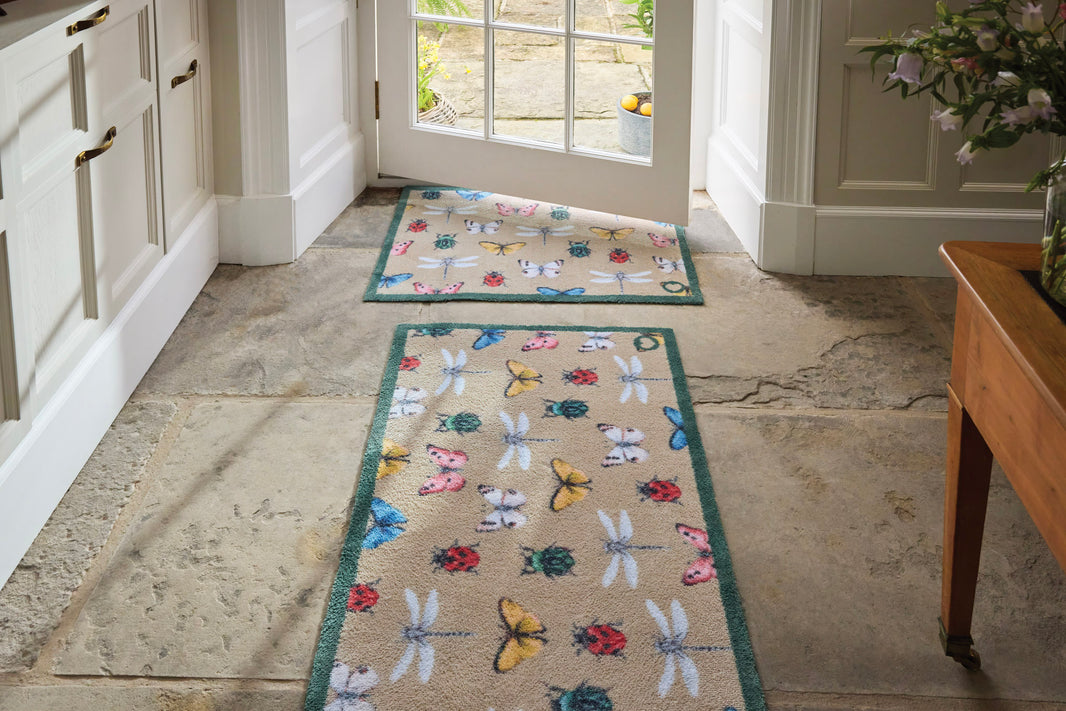 Bugs & Butterflies Washable Door Mat