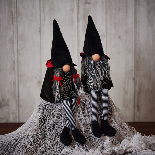 Vampire Gonk Shelf Sitters with Striped Legs - Pair