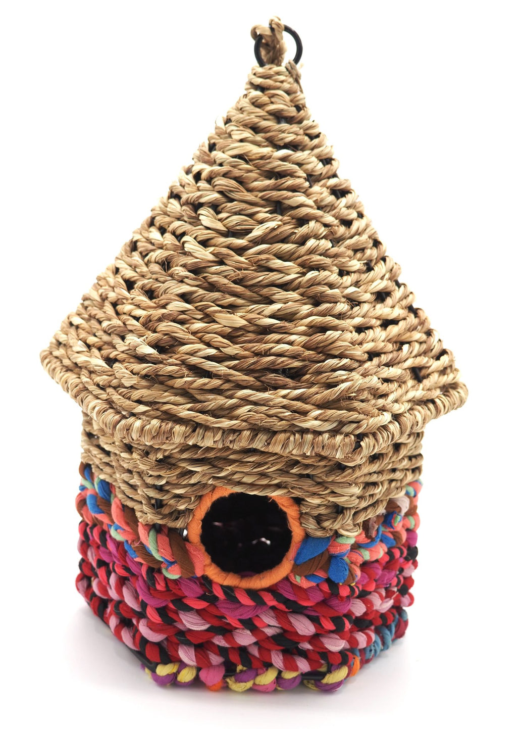 Cylindrical Shaped Artisan Sari Bird Nester