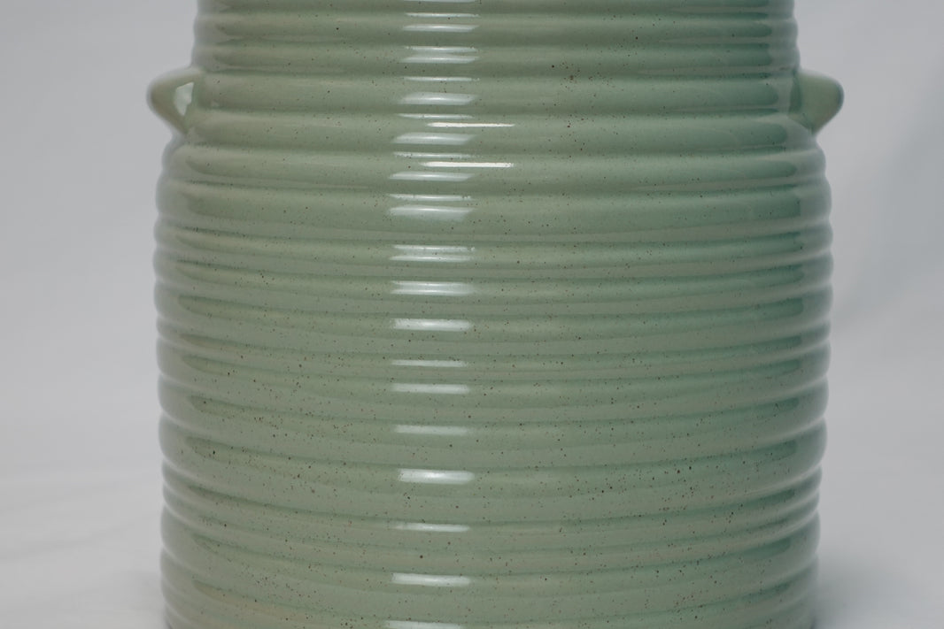 Sage Green Ribbed Planter