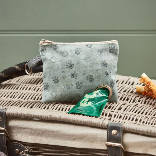 Poop Bag Holder - Grey Paw Print