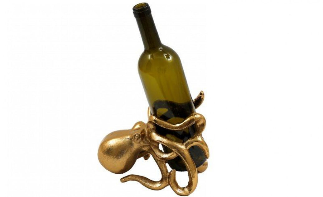 Gold Effect Octopus Wine Bottle Holder