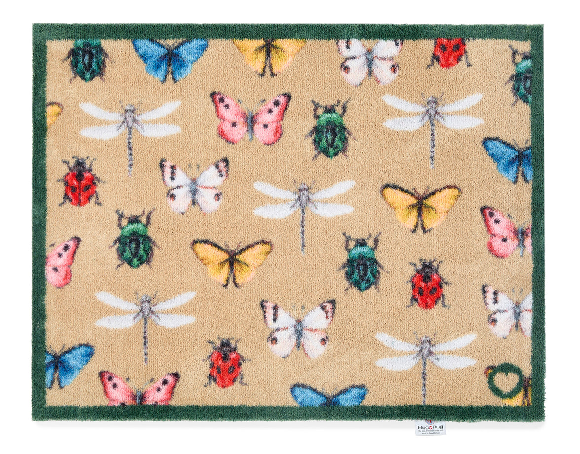 Bugs & Butterflies Washable Door Mat