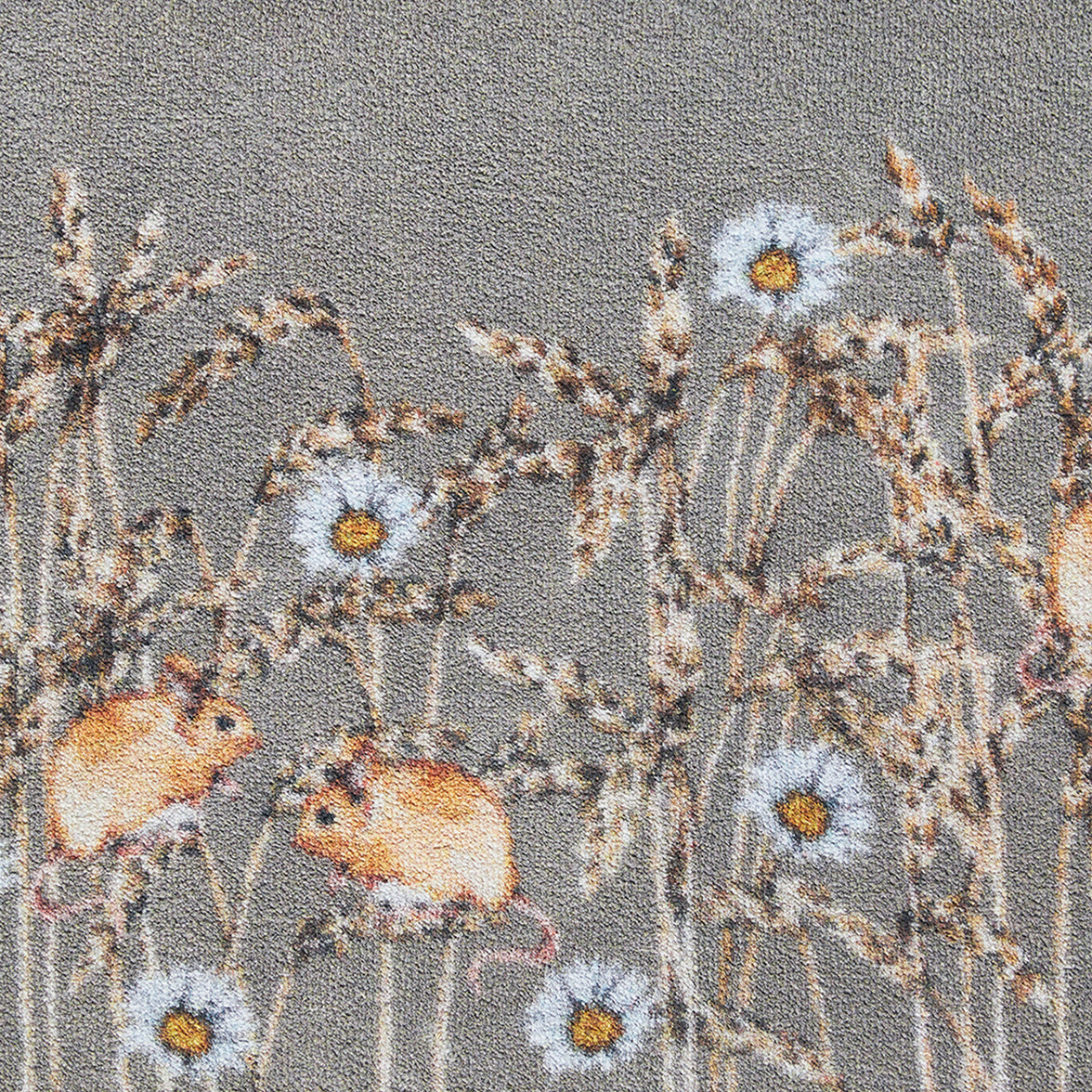Country Field Mice Washable Door Mat