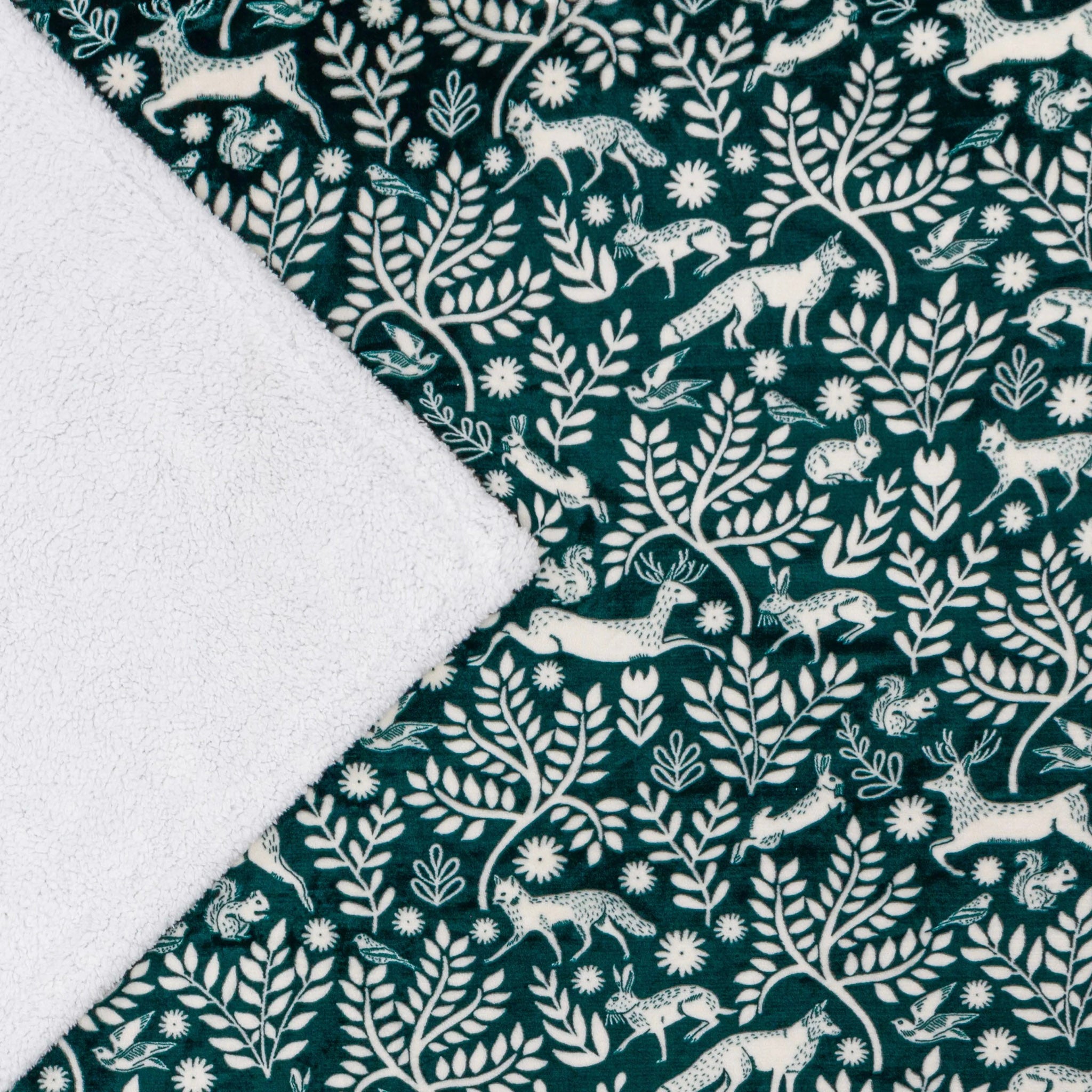 Winter Woodland Sherpa Throw