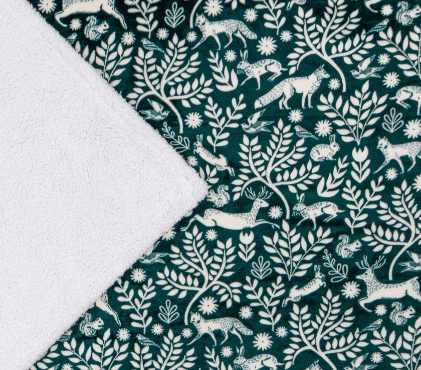 Winter Woodland Sherpa Throw