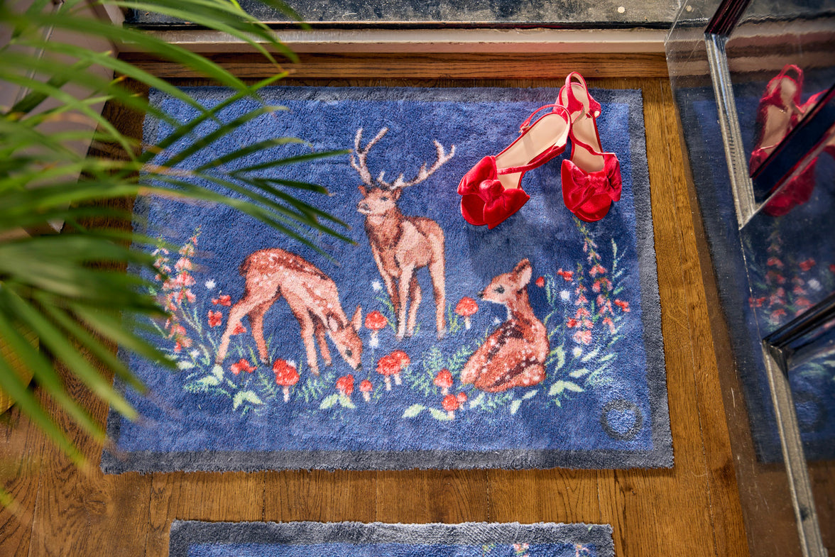 Meadow Deer Washable Door Mat