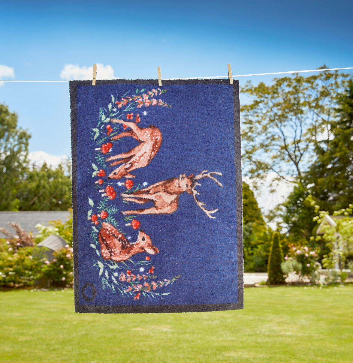 Meadow Deer Washable Door Mat