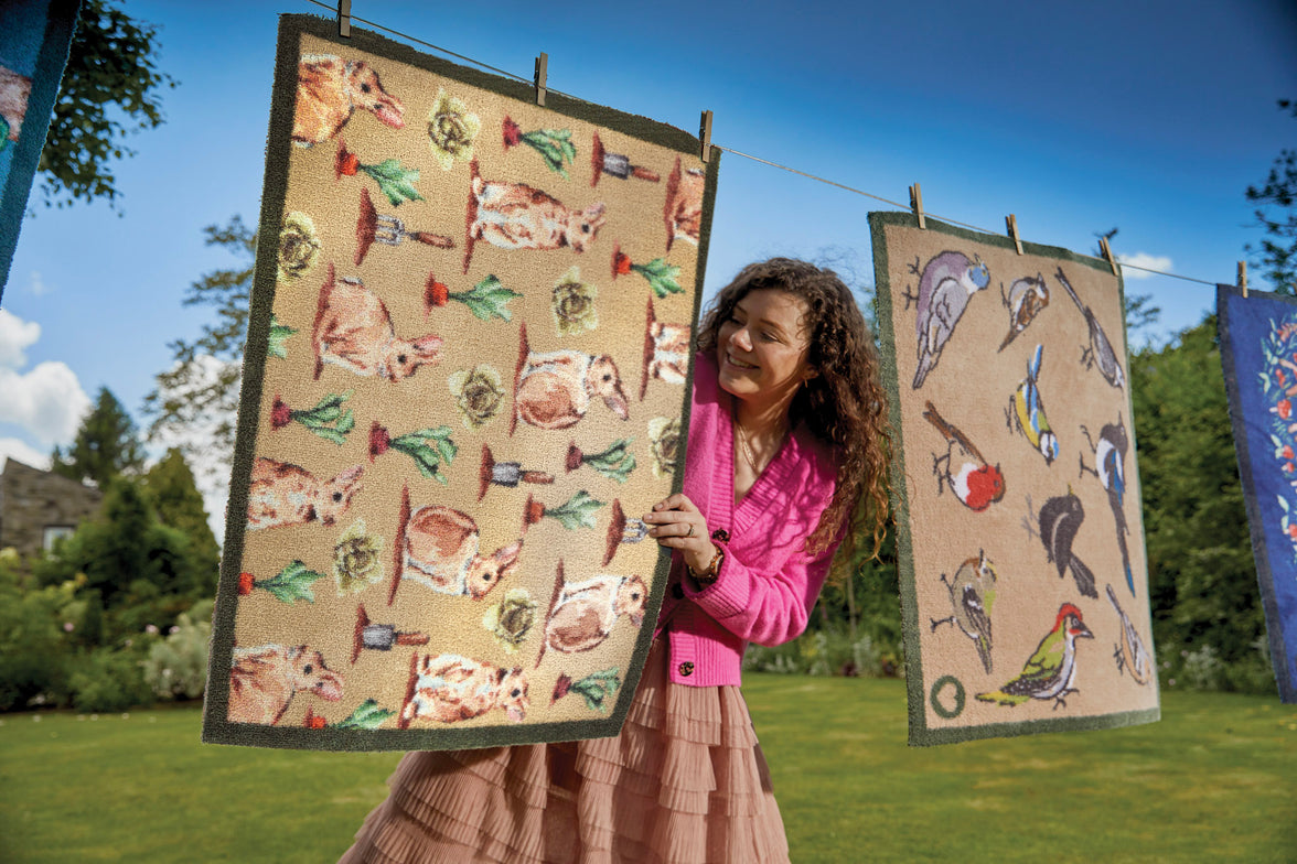 Allotment Rabbits Washable Door Mat