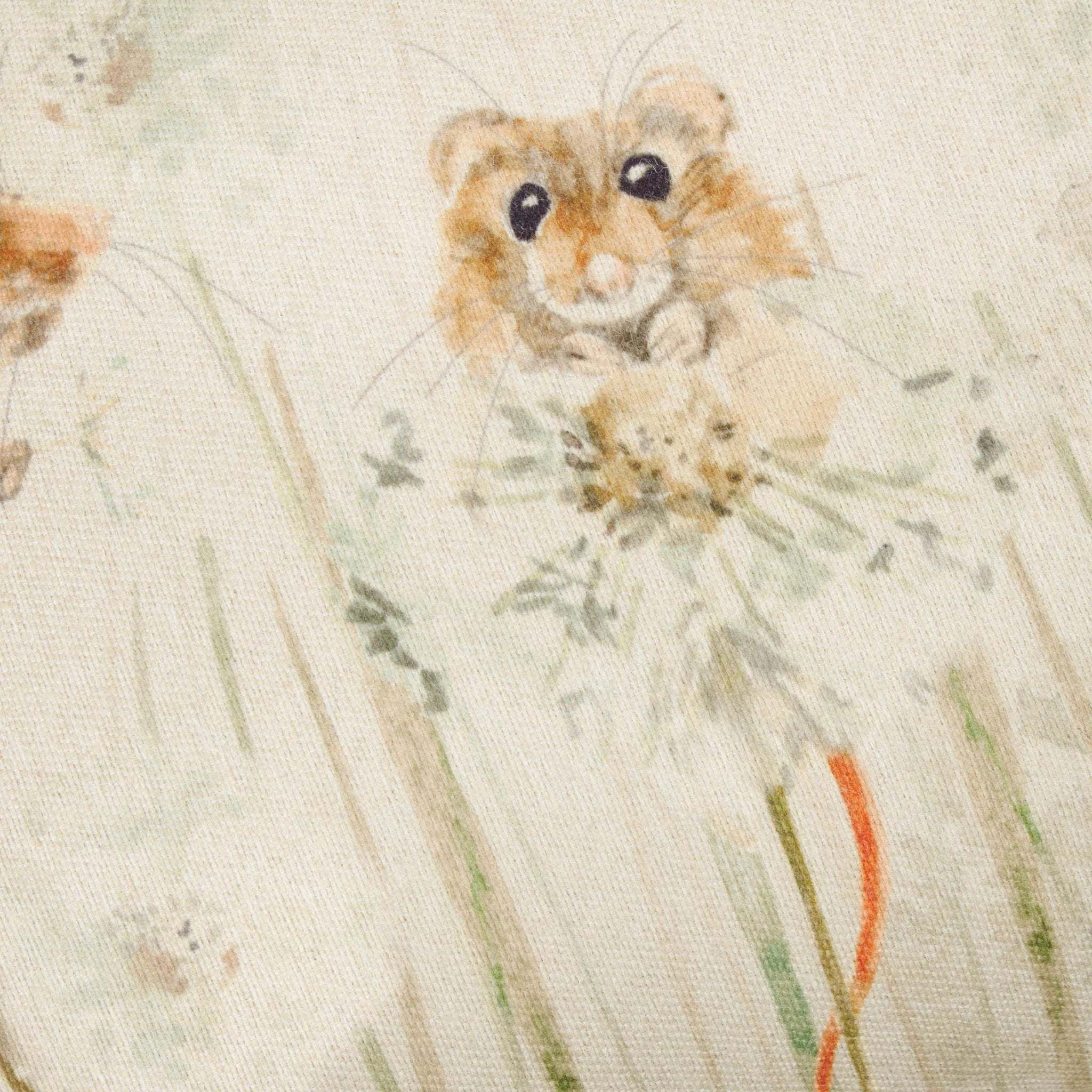Countryside Mice Reversible Check Cushion