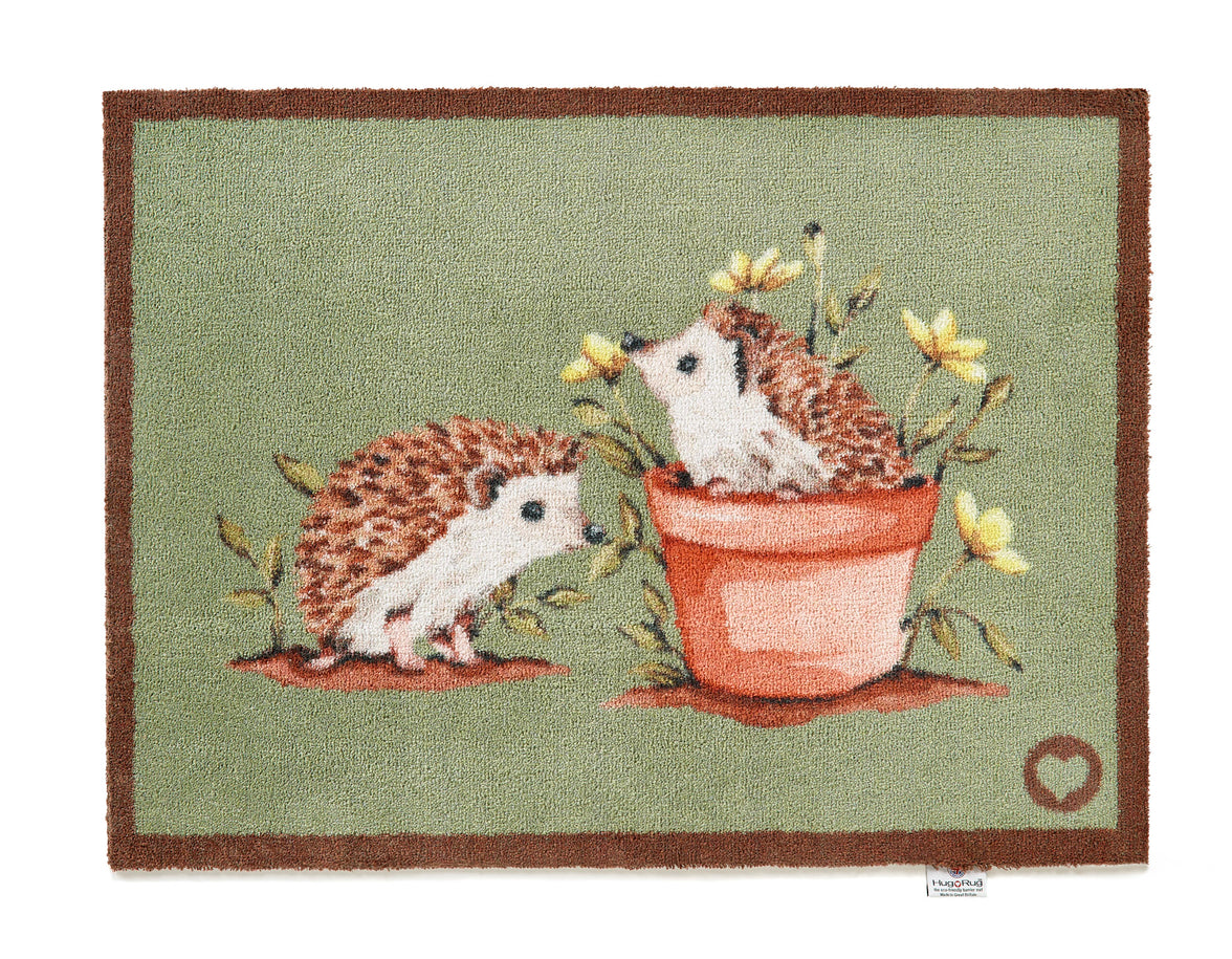 Hedgehog Friends Washable Door Mat