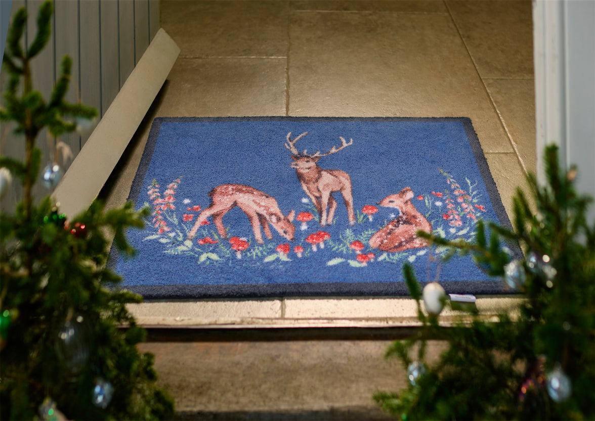Meadow Deer Washable Door Mat