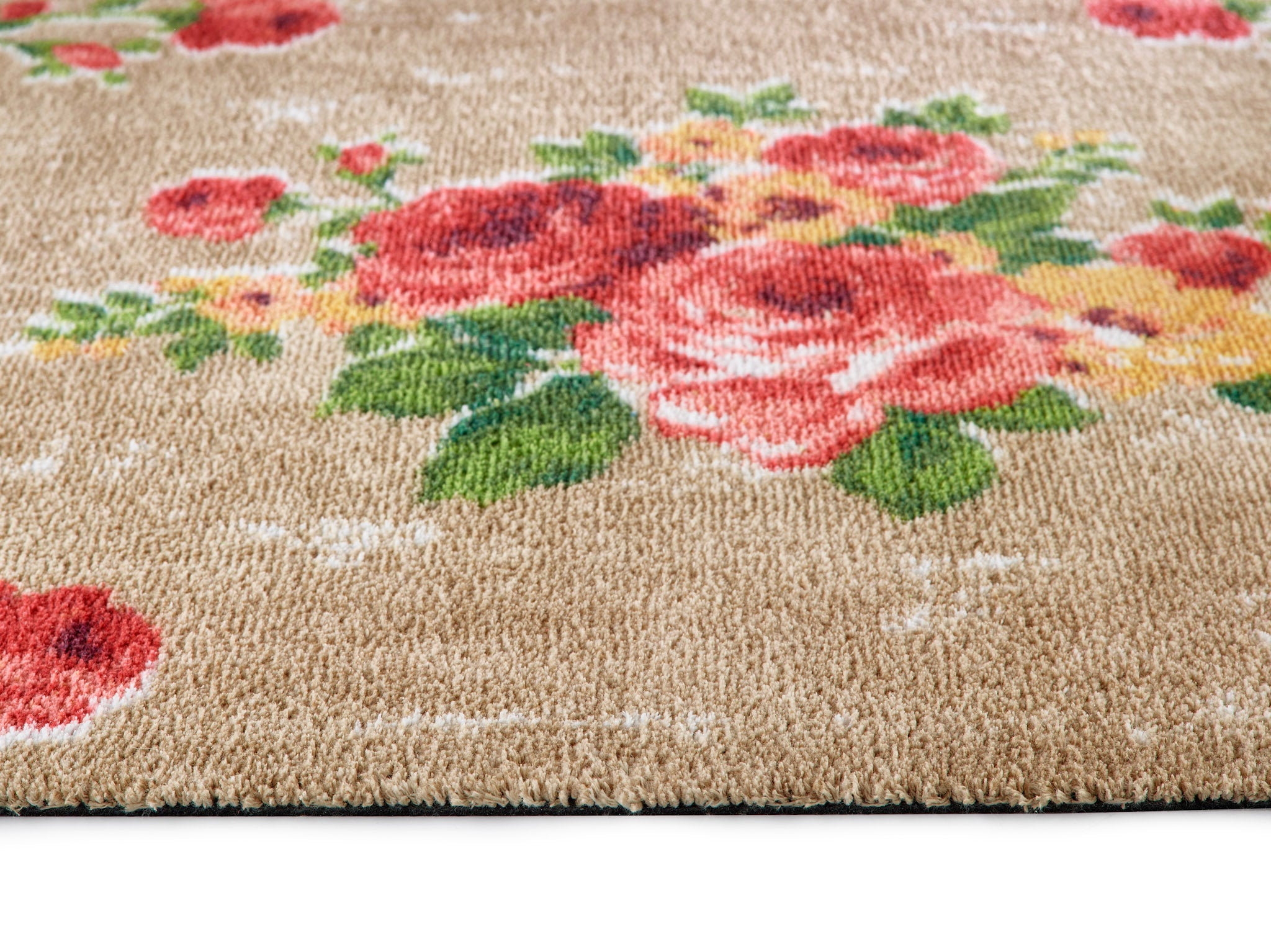 Vintage Rose Design Washable Door Mat