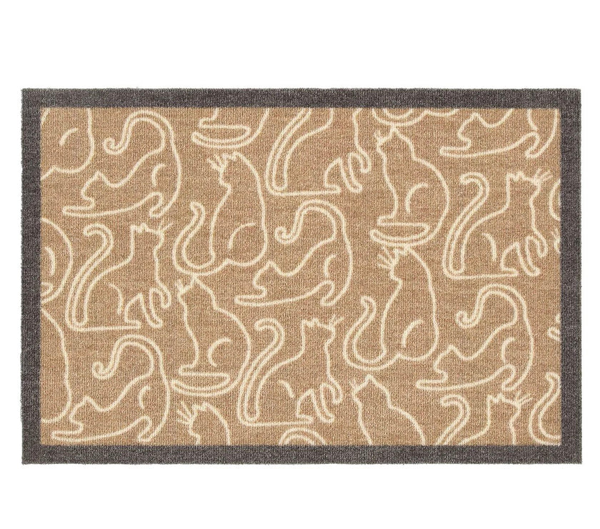 Cats Washable Nylon Doormat