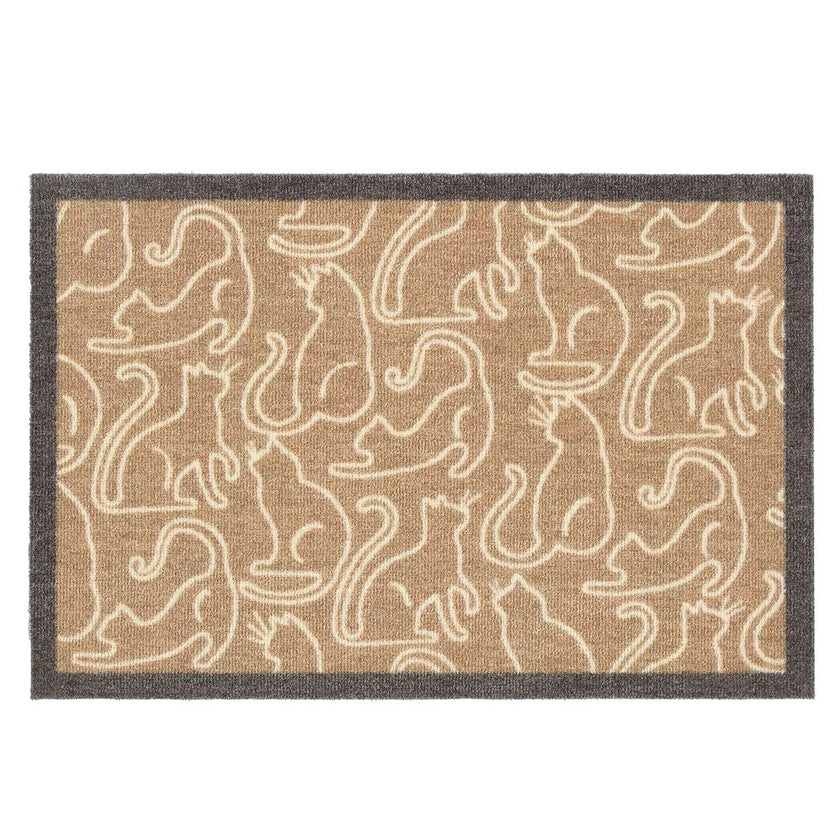 Cats Washable Nylon Doormat