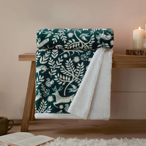 Winter Woodland Sherpa Throw