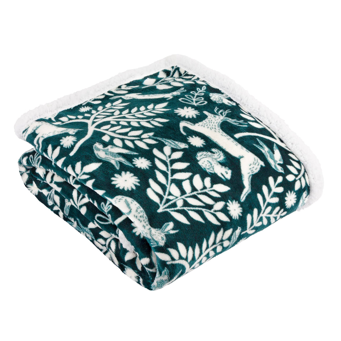 Winter Woodland Sherpa Throw