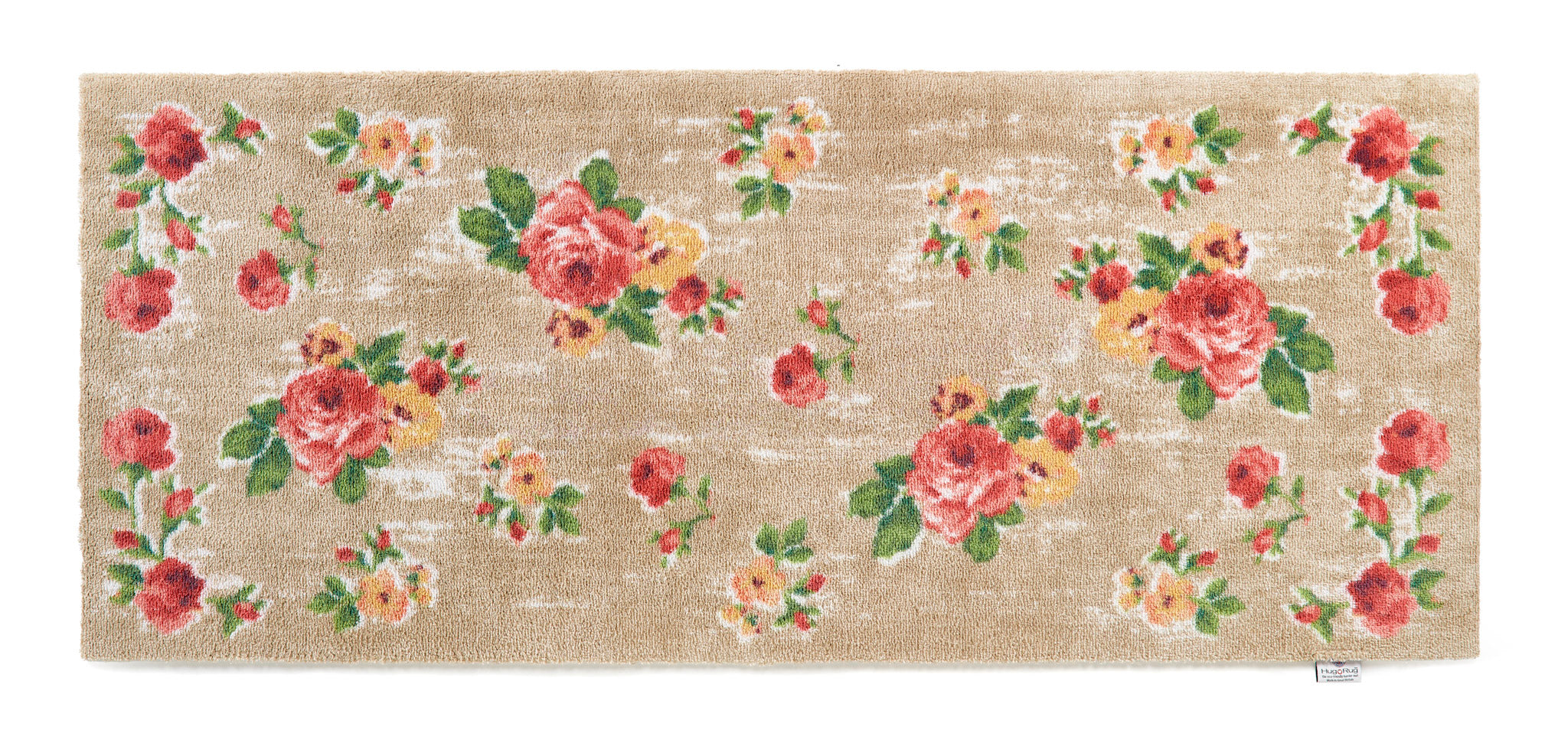 Vintage Rose Design Washable Door Mat