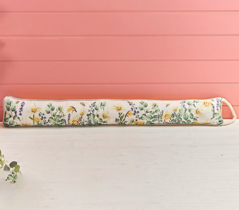 Floral Draught Excluder with Handle