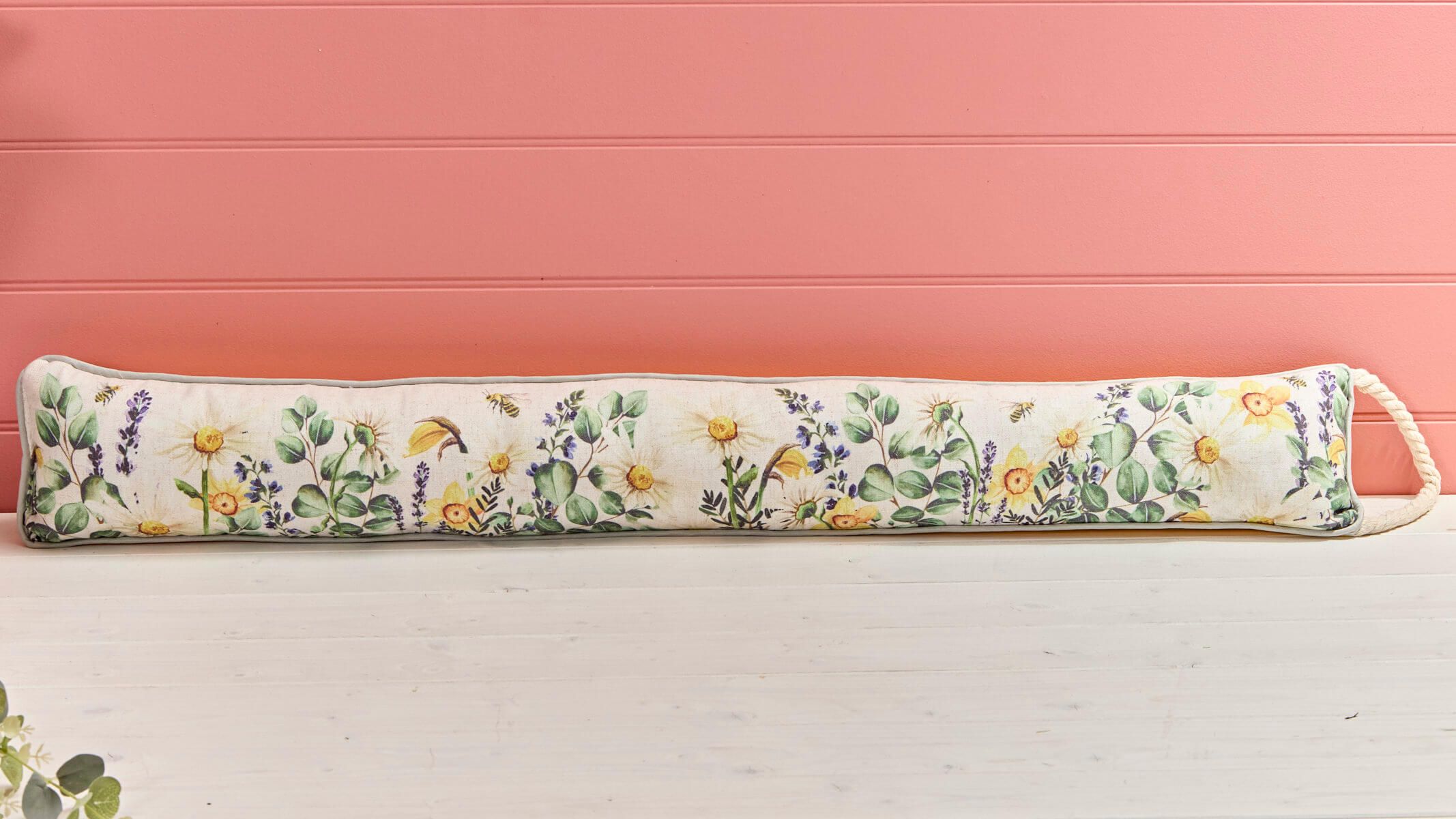 Floral Draught Excluder with Handle
