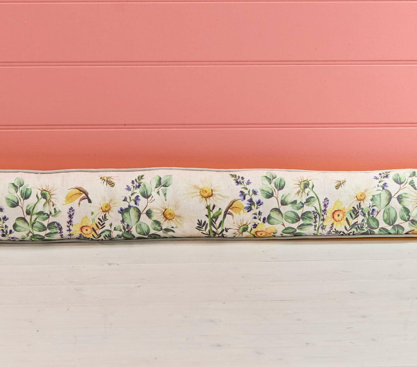 Floral Draught Excluder with Handle