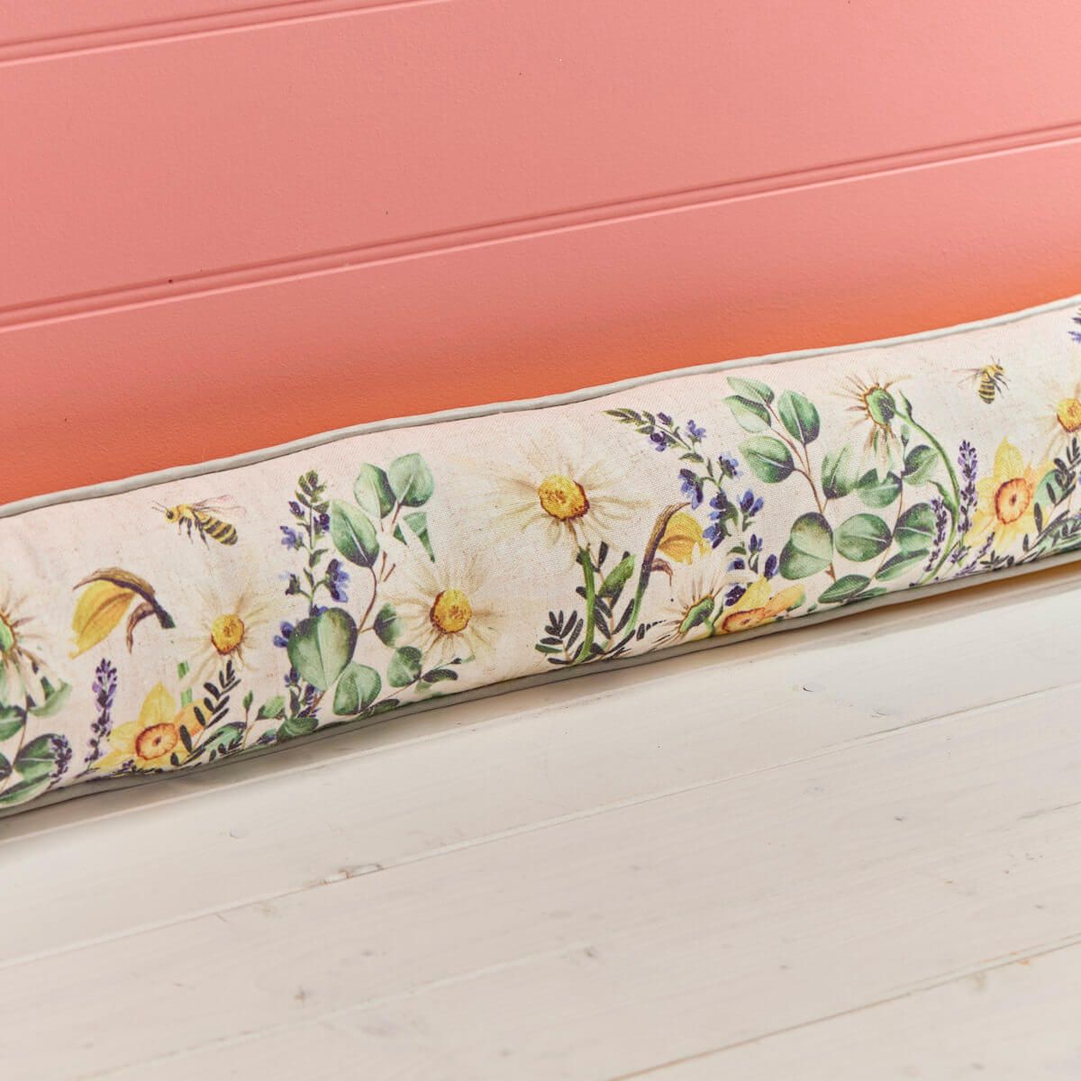 Floral Draught Excluder with Handle