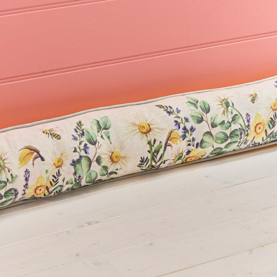 Floral Draught Excluder with Handle