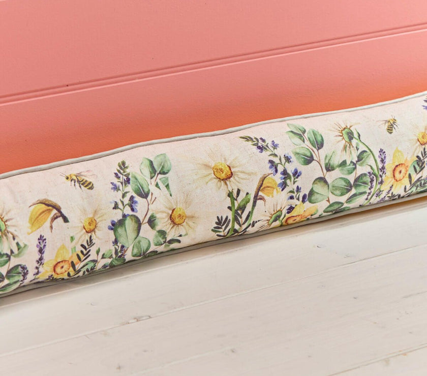 Floral Draught Excluder with Handle