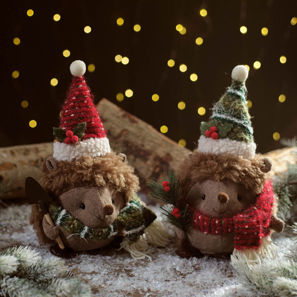 Christmas Sitting Hedgehog Assorted