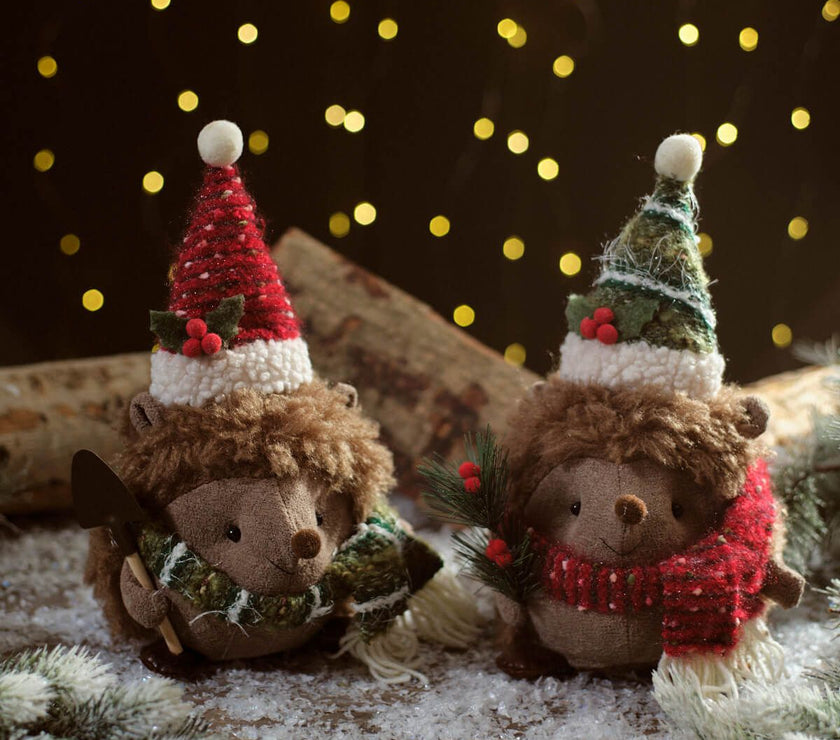 Christmas Sitting Hedgehog Assorted