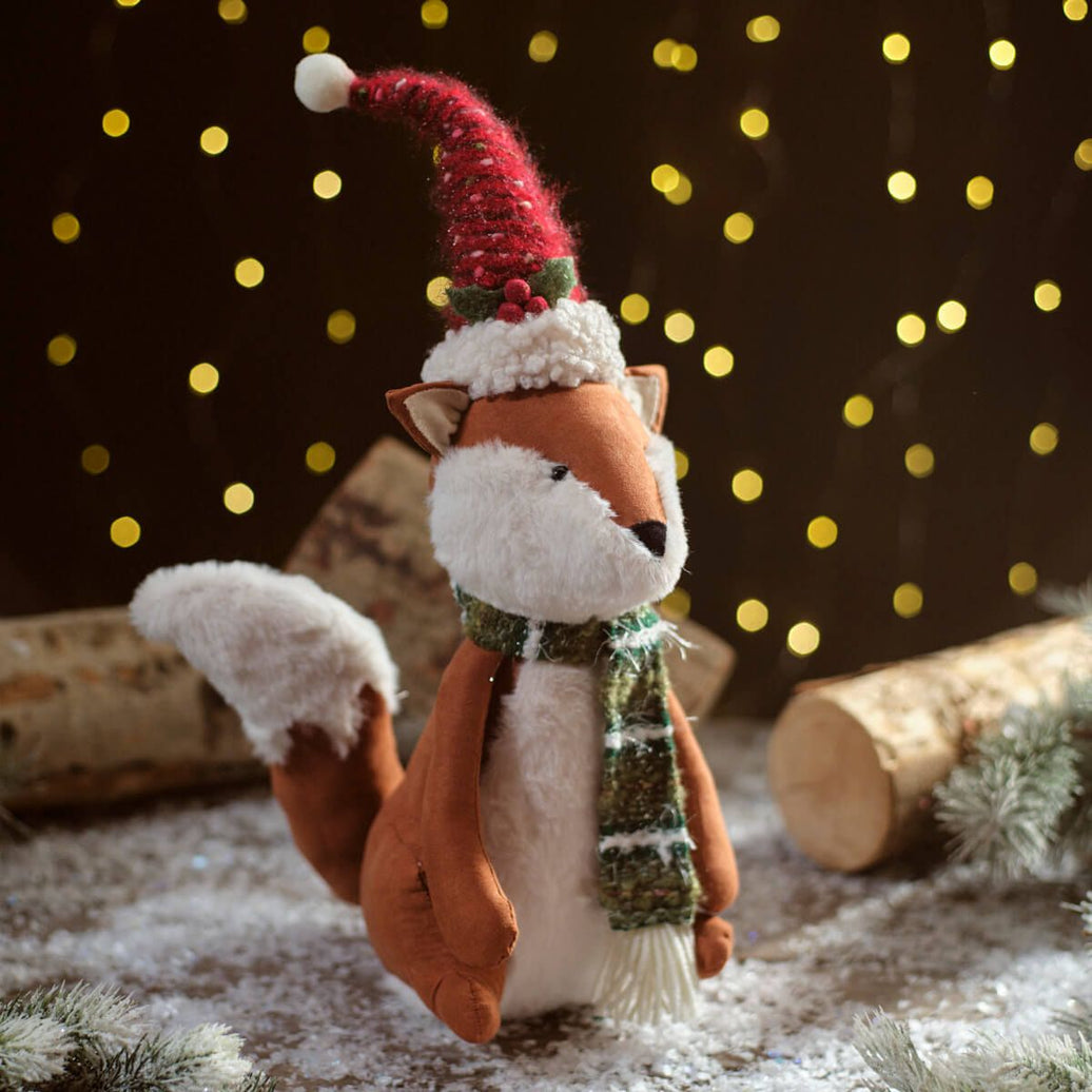 Festive Fox Plush Ornament