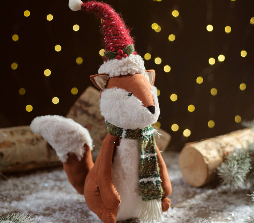 Festive Fox Plush Ornament