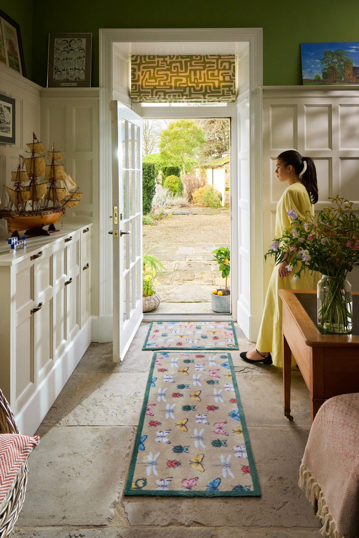 Bugs & Butterflies Washable Door Mat