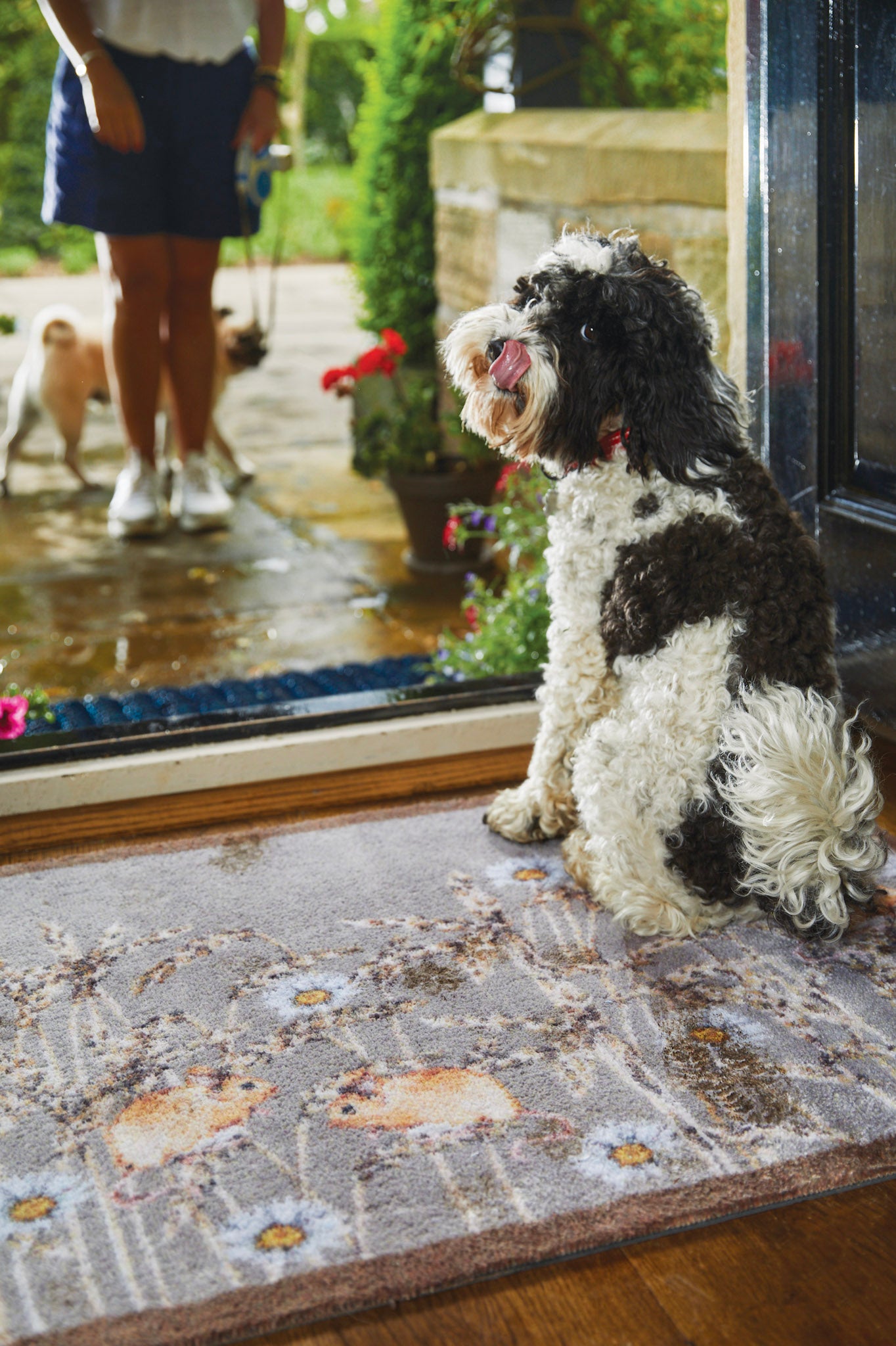 Country Field Mice Washable Door Mat