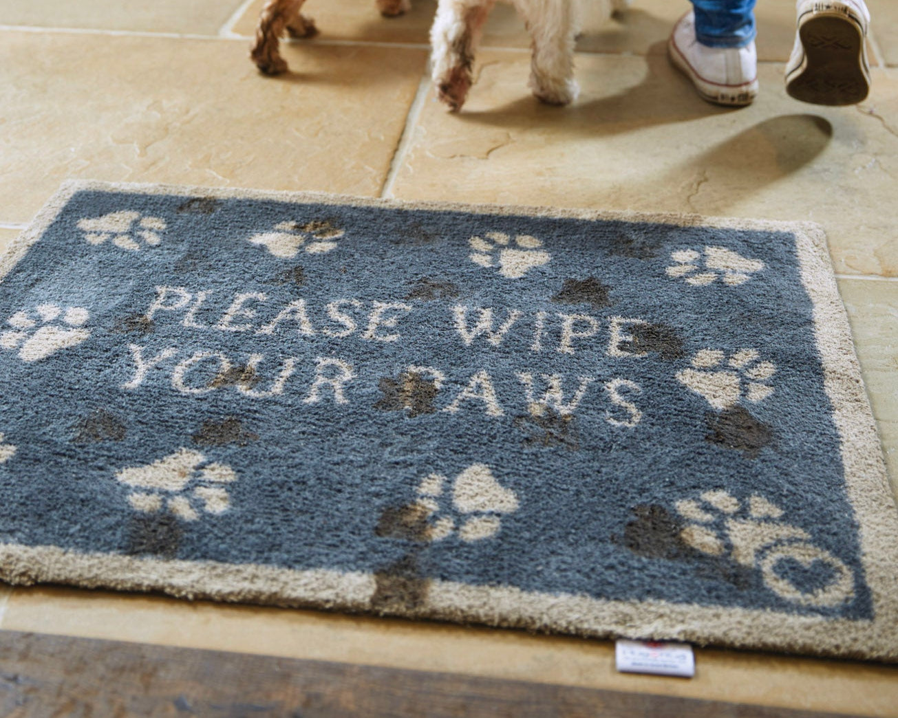 Please Wipe Your Paws Washable Door Mat