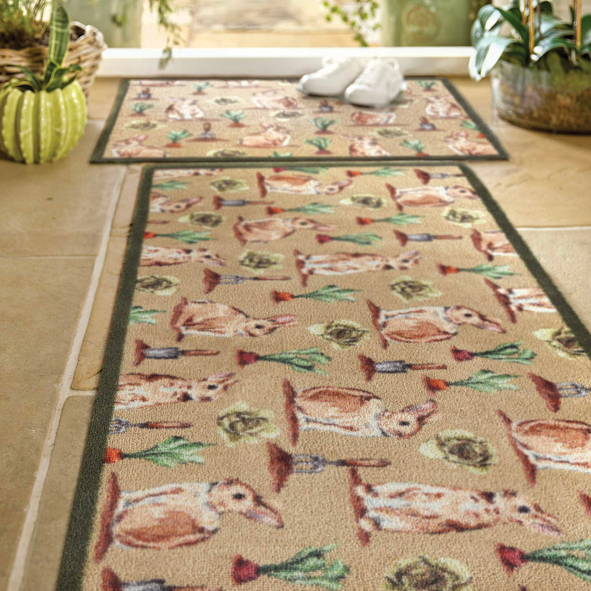 Allotment Rabbits Washable Door Mat
