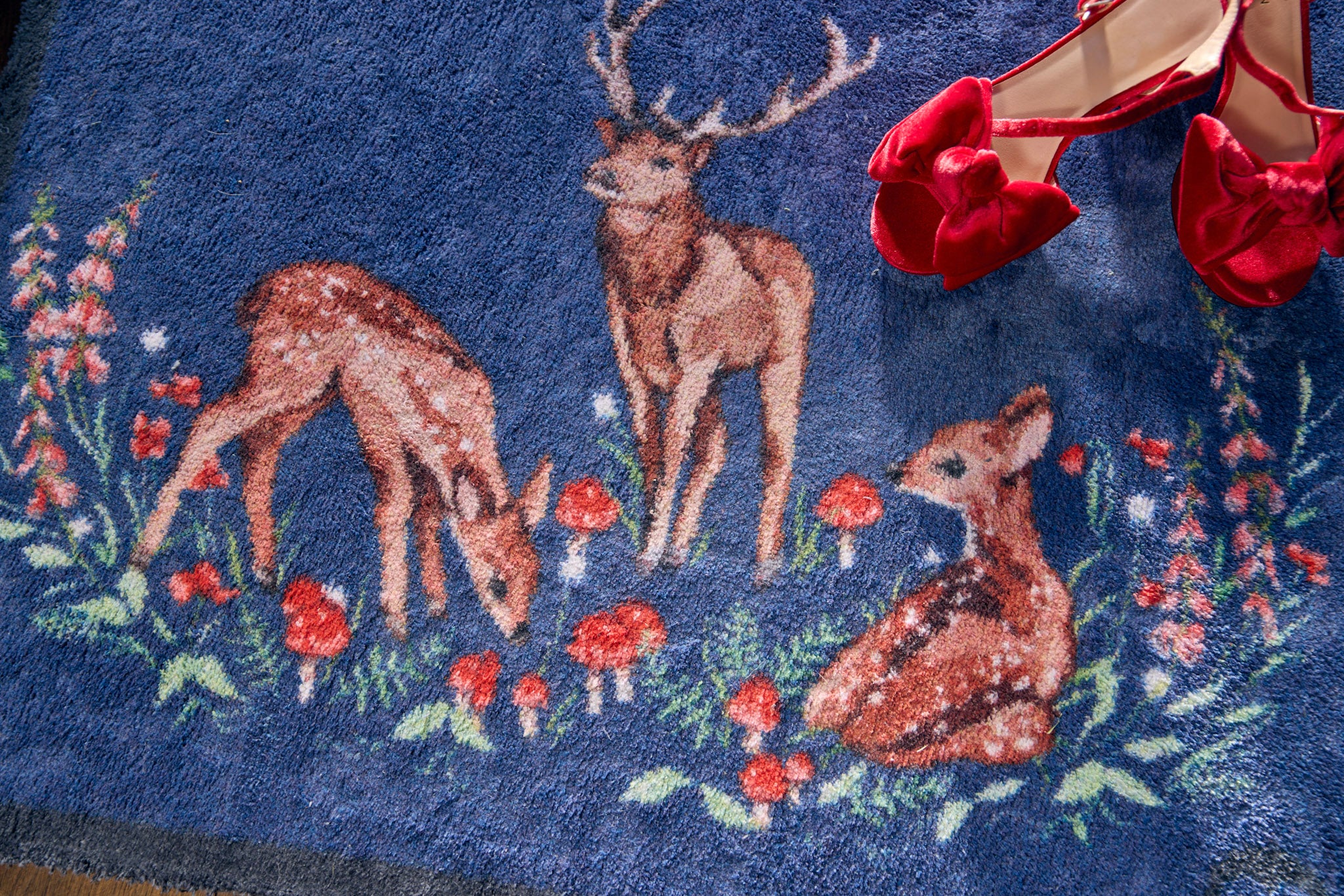 Meadow Deer Washable Door Mat