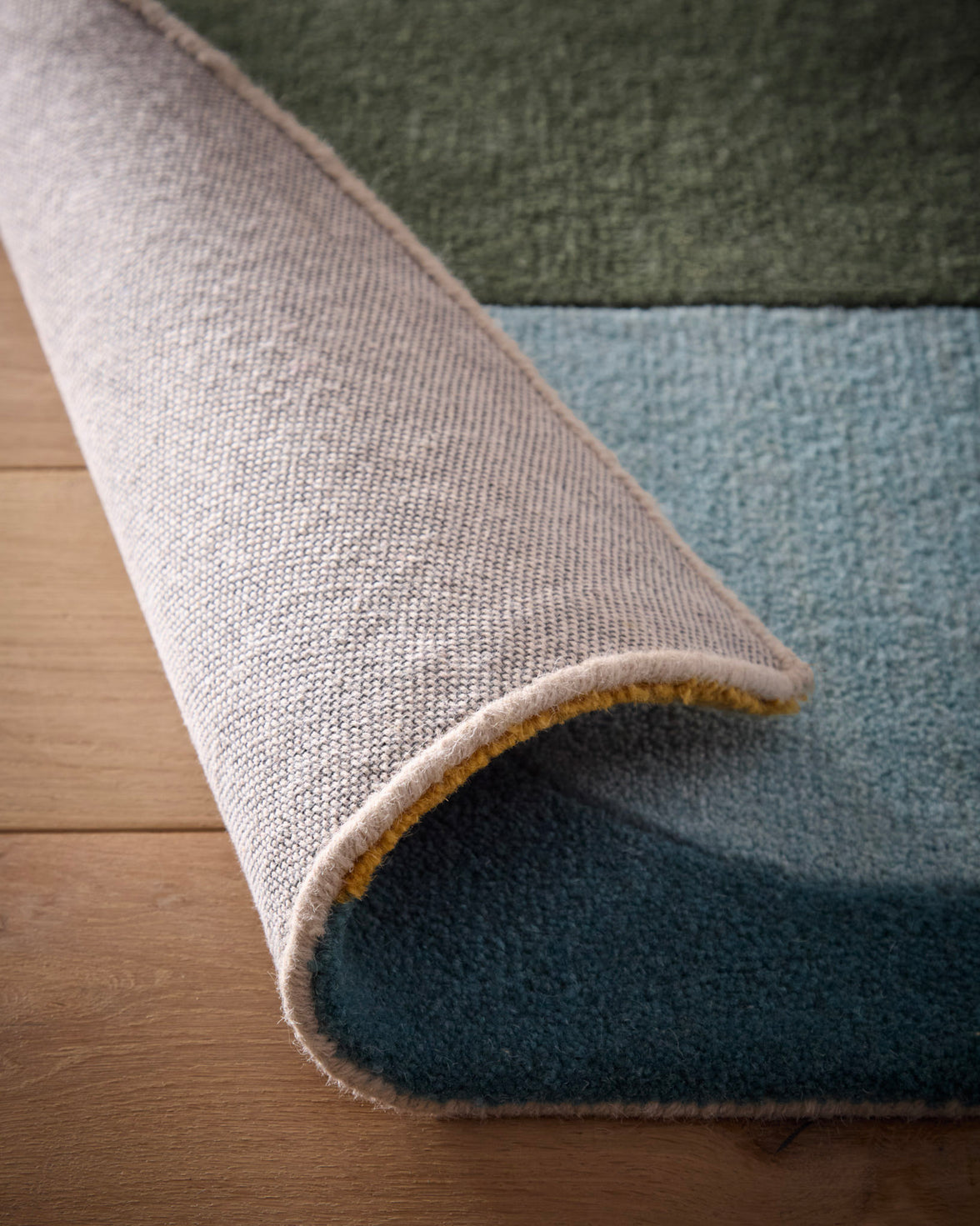 Origins Art Deco Retro Design Rug - Teal Blue