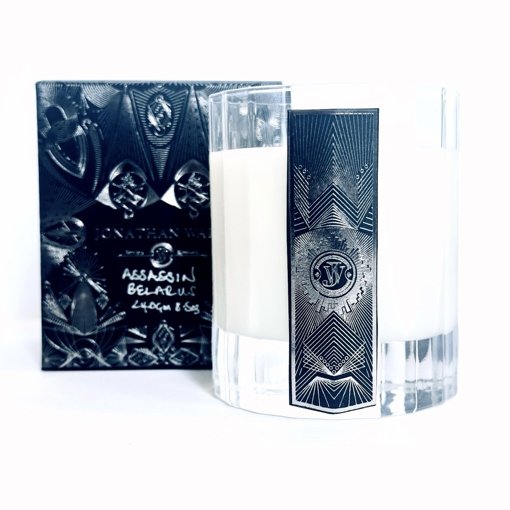 Jonathan Ward 8.5oz Organic Candle - Assassin Belarus