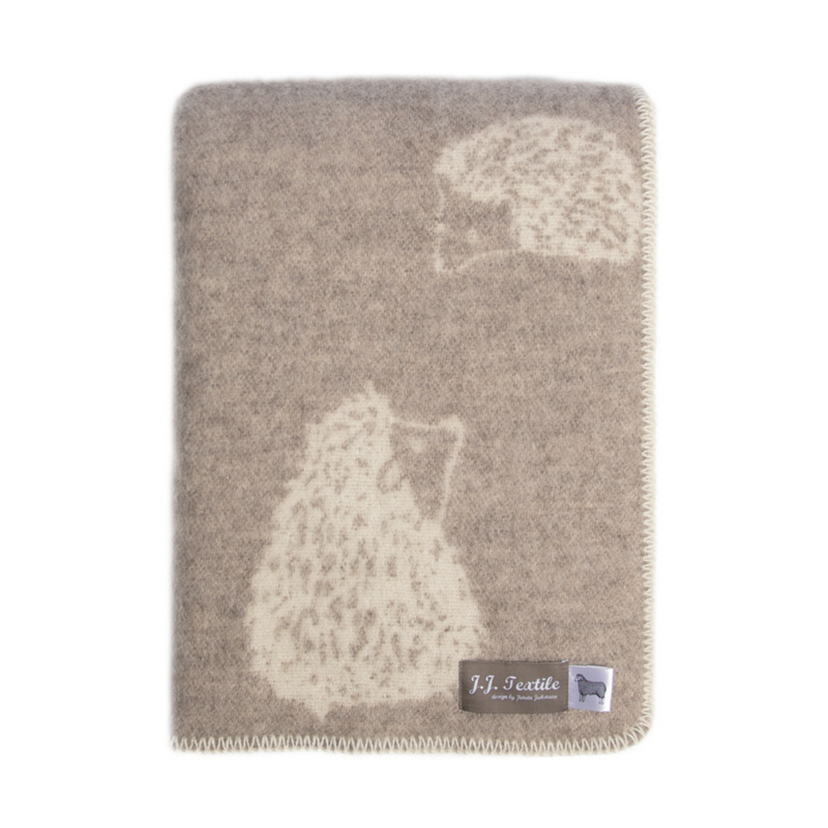 Hedgehog Design Wool Blend Blanket