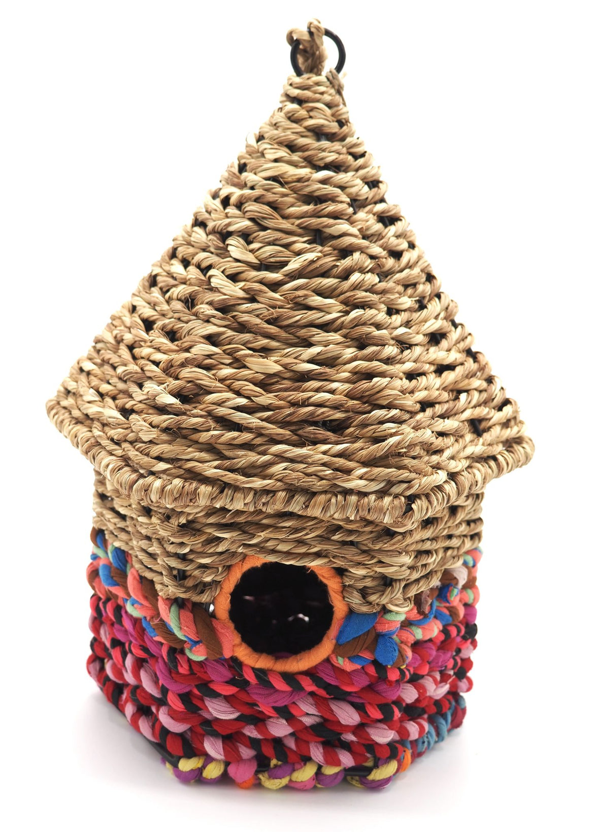 Cylindrical Shaped Artisan Sari Bird Nester