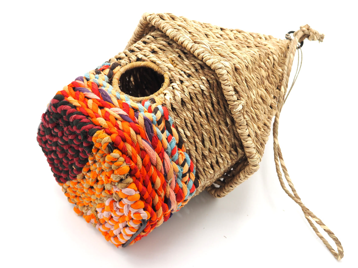 Cylindrical Shaped Artisan Sari Bird Nester