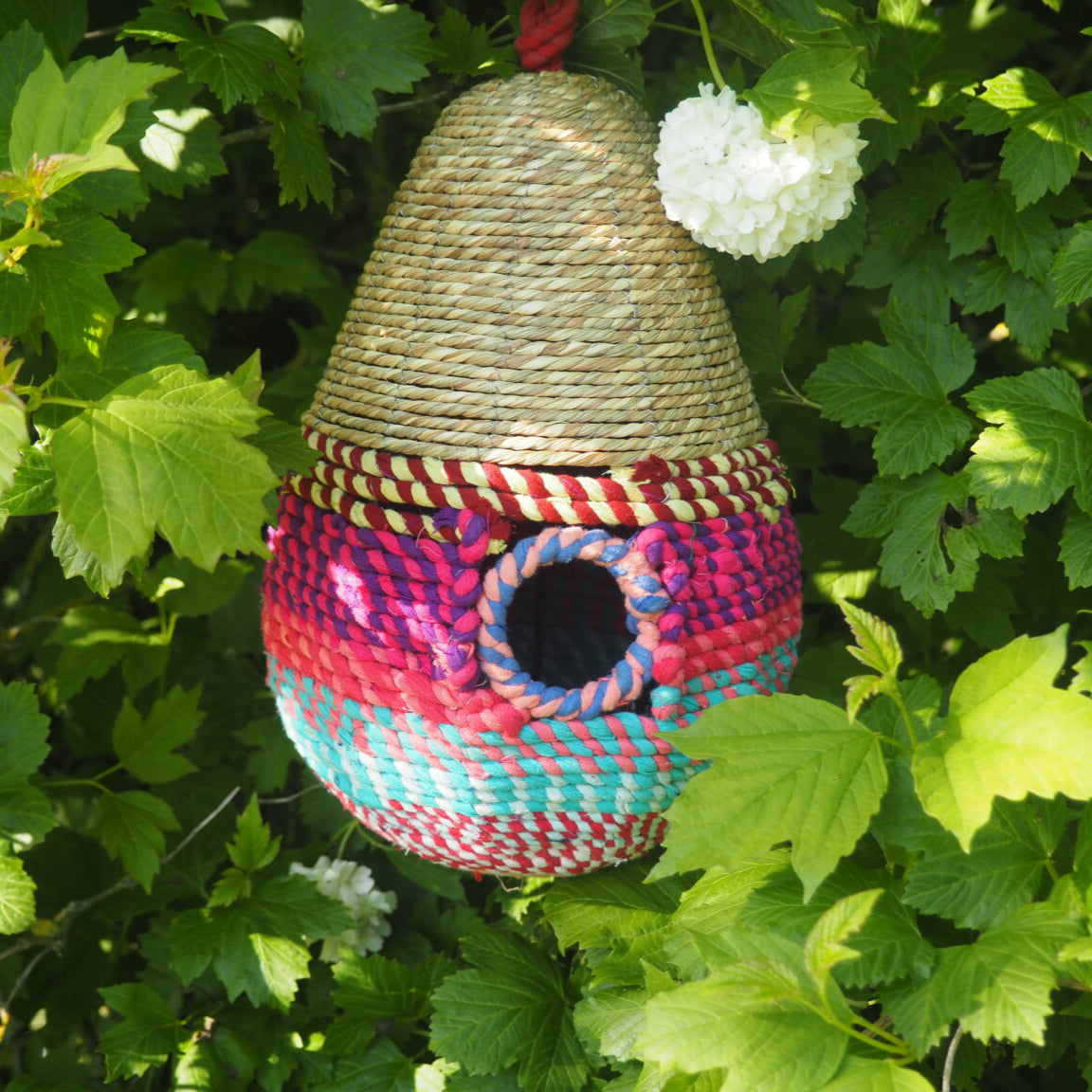 Oval Shaped Artisan Sari Bird Nester