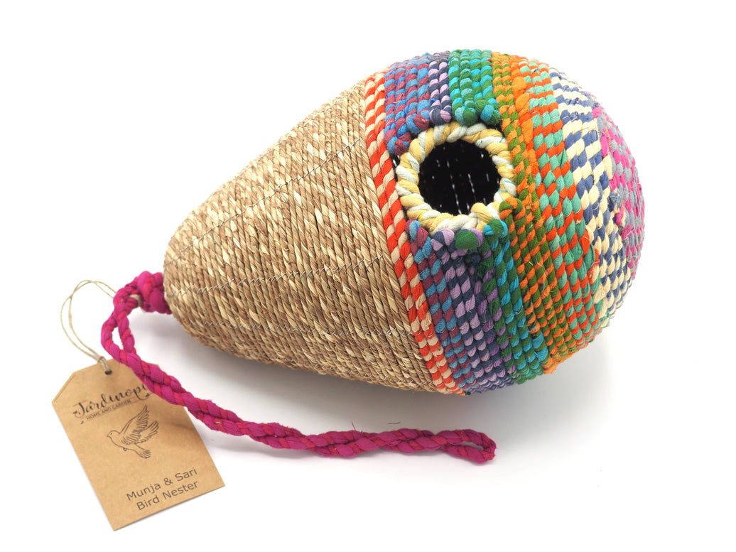 Oval Shaped Artisan Sari Bird Nester