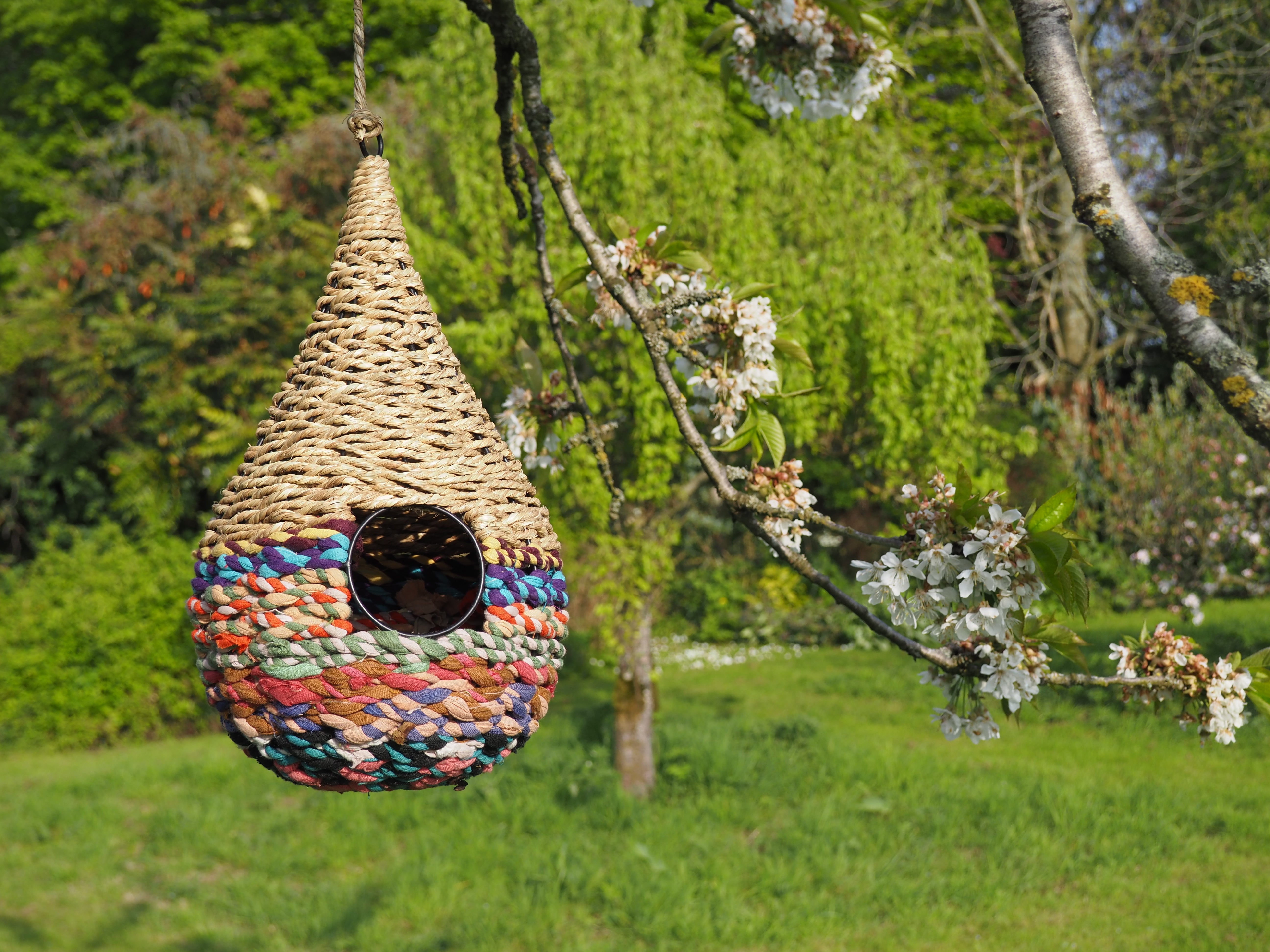 Teardrop Shaped Artisan Sari Bird Nester