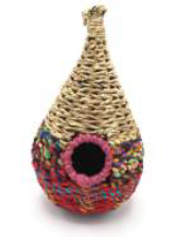 Teardrop Shaped Artisan Sari Bird Nester