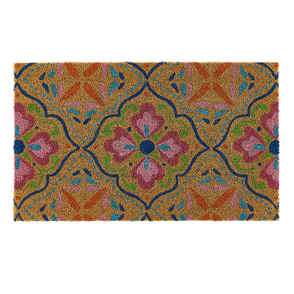 My Mat Bright Tile Printed Coir Door Mat