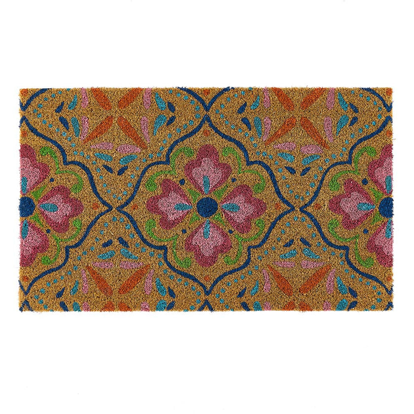 My Mat Bright Tile Printed Coir Door Mat