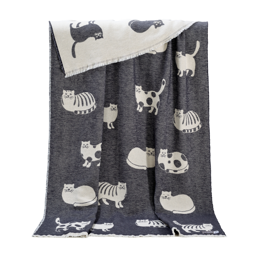 Comfy Cats Pure Cotton Throw