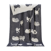 Comfy Cats Pure Cotton Throw